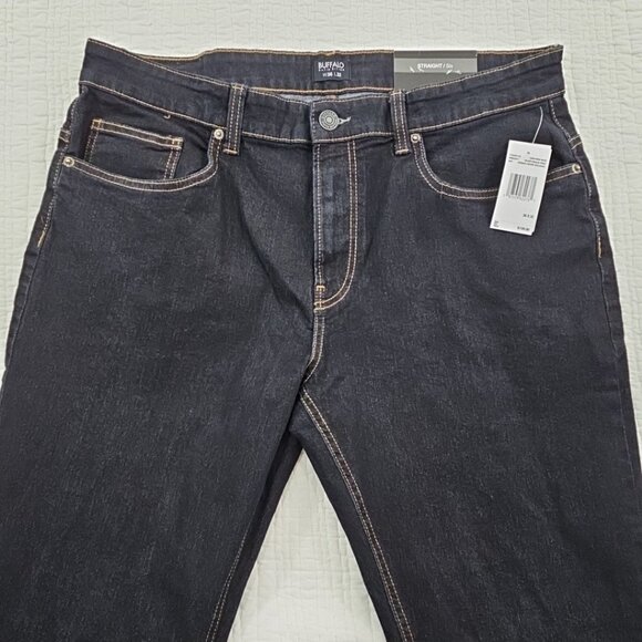 NWT Buffalo David Bitton Straight Six Jeans Men's 36x32 Dark Indigo Stretch NEW - Picture 11 of 16